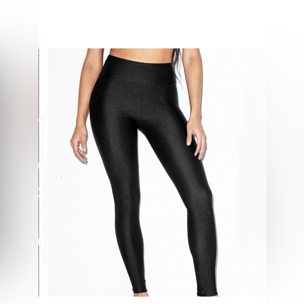 American Apparel Black Nylon Tricot Leggings - L